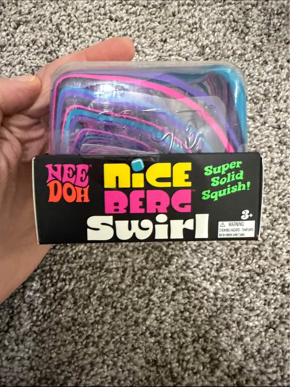 Nee Doh Nice Berg Swirl Super Solid Squish - Blue & Purple